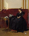 Alfred Stevens La veuve painting